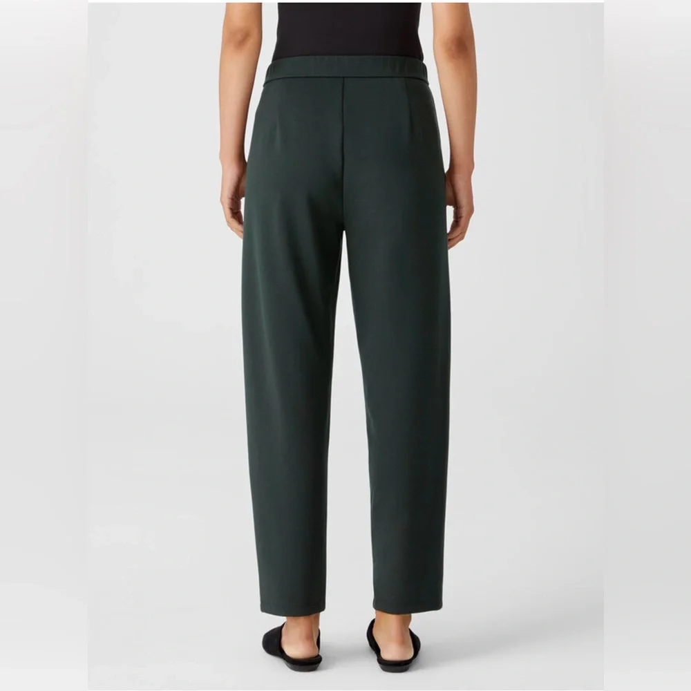 Eileen Fisher slouchy ankle pants High-Waist Straight-Leg in Deep Ivy Green NWT